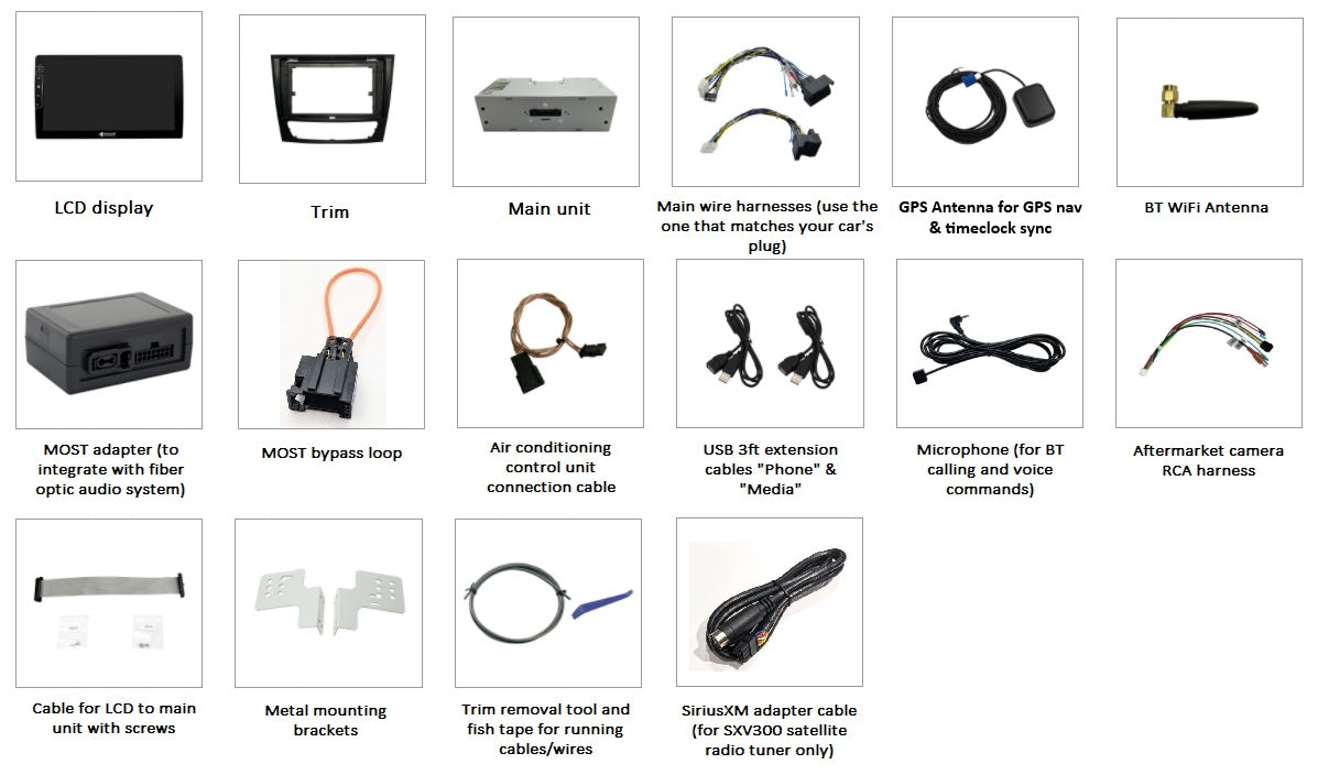 Dynavin D9-W211 Multimedia Stereo System for NTG2.5 Mercedes E Class 2009 & CLS 2010 + MOST Adapter for NTG2.5
