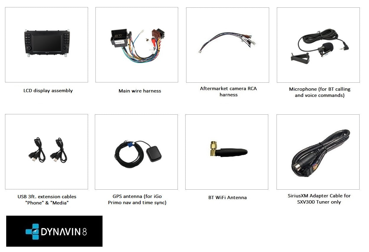 [OPEN BOX] Dynavin 8 D8-MBC Plus Radio Navigation System for Mercedes C Class 2004-2007 & G Class 2007-2011 with Standard Audio
