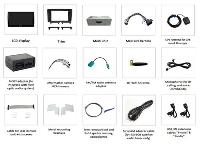 Dynavin D10-DF432 Multimedia Stereo System for Mercedes ML Class 2005-2011 and GL 2006-2012 w/Premium Audio + MOST Adapter