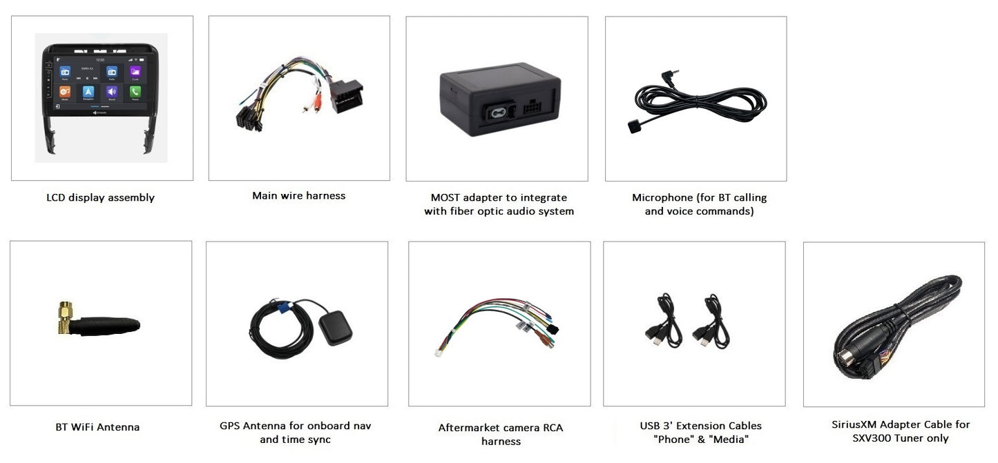 Dynavin 9 D9-PC Plus Radio Navigation System for Porsche Cayenne 2003-2010 + MOST adapter